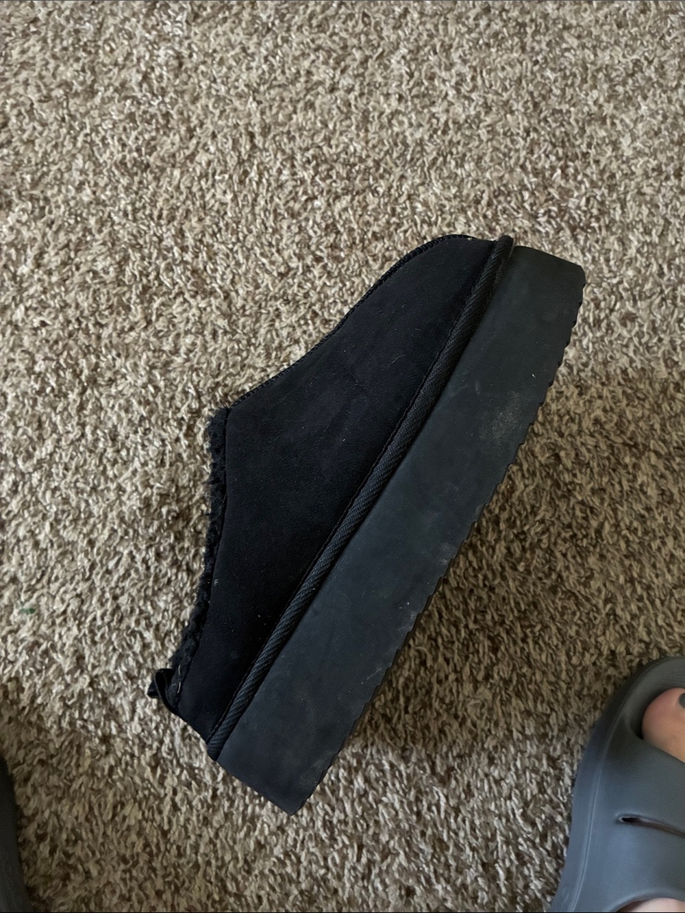 Old Navy Black Faux-Suede Cozy Slip-On Clog